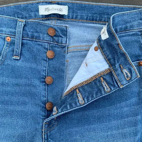 Madewell Ladies size 30 (sz 9-10) 4 Button Skinny Denim Jeans - Picture 4 of 9